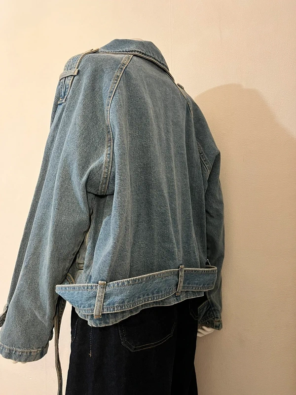 Veste en jean bleu Bershka